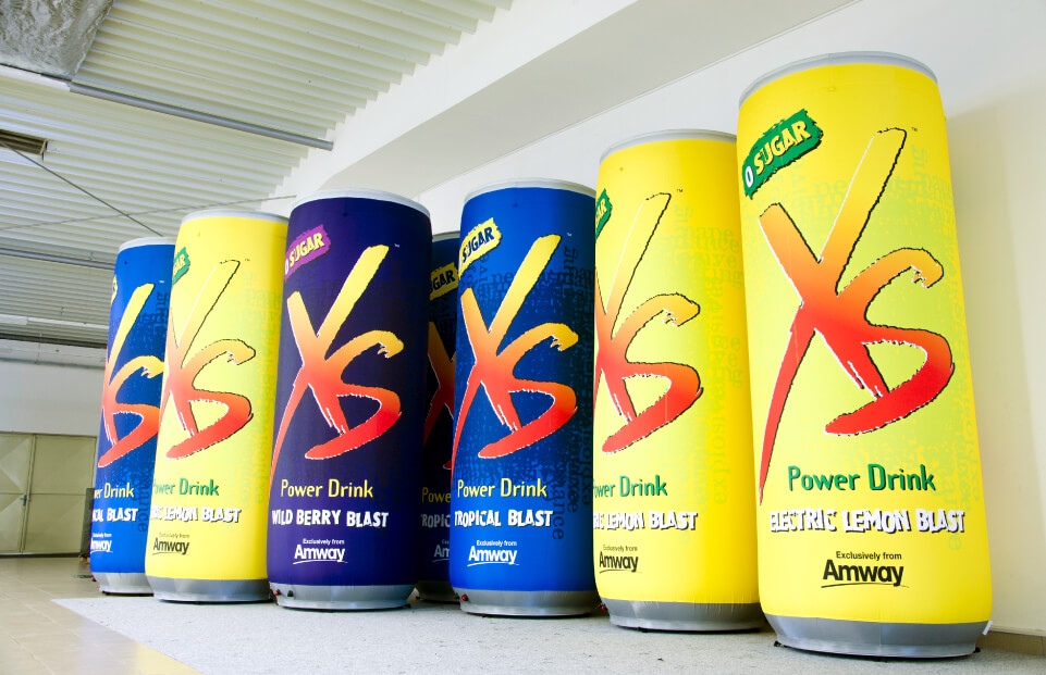 CAN Lattina gonfiabile pubblicitario succo XS Amway